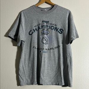 MLB Gray Florida Marlins Champions Tee